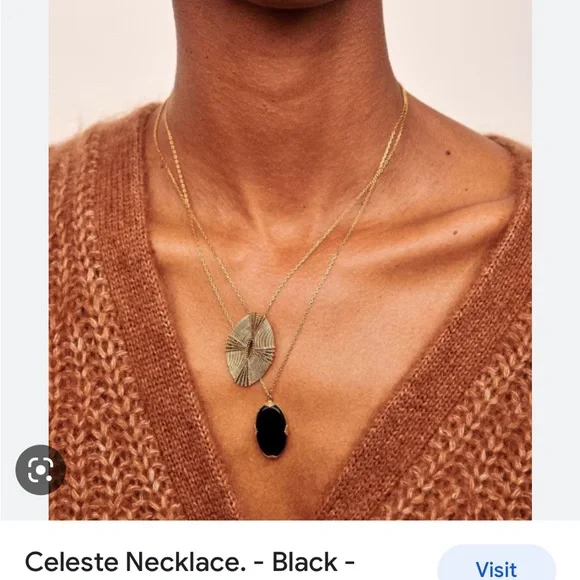 ISO:do not buy:Sezane Celeste ring in black medium and/or Celeste black necklace - Picture 3 of 3